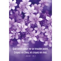 Mini-carte Petites fleurs violettes