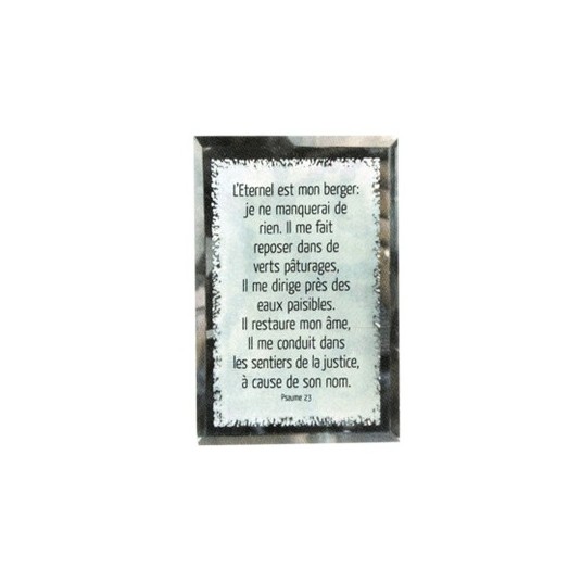 Tableau miroir  Psaume 23 (à accrocher ou à poser) 10x15