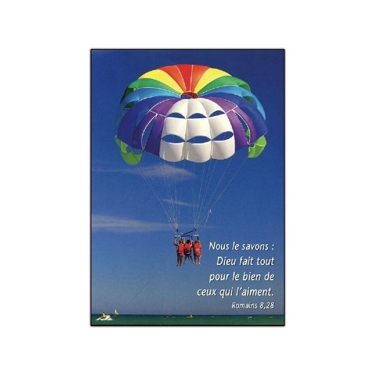 Carte Avec Verset Parachute ascensionnel