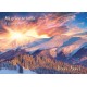Carte avec le soleil se couchant sur les montagnes : "Bonne année"