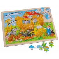 Puzzle bois sur l'Arche de Noé 96 pièces 40x30cm