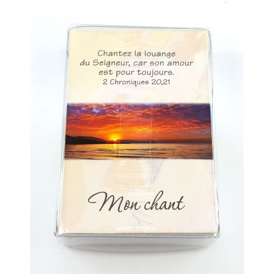 Lot 100 Mini-cartes avec verset : Dieu est avec moi
