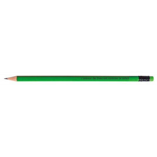 Crayon de papier vert fluo