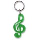 Porte-clé clé de sol vert translucide « Alleluia »