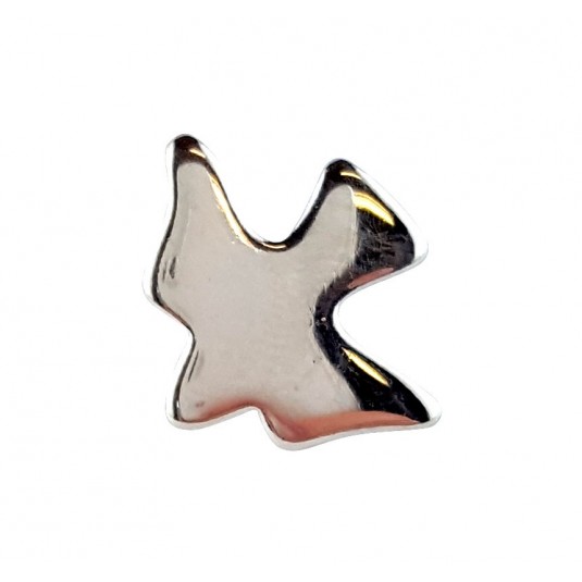 Pin's colombe argent, 1, 3x1, 6 cm