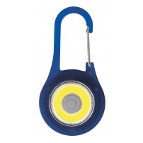 Porte-clé mousqueton LED bleu