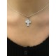 Collier croix argent massif et zirconium