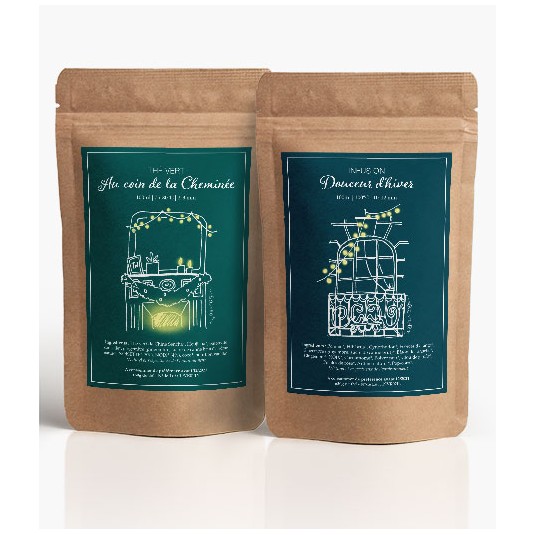 Lot 2 sachets Thé vert et Infusion