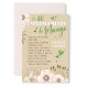 Carte double Mariage : 10 commandements, coeurs vert