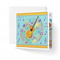 Carte double carr&eacute;e sans texte : Guitare