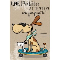 Carte We "Chiens sur skate"