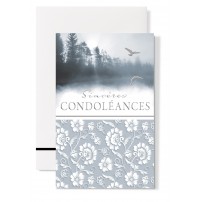 Mignonette Condol&eacute;ances : "Oiseaux survolant un lac"