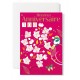 Carte double Anniversaire : Fleurs sur fond fushia