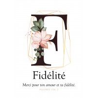 Carte postale - Lettre F - Fidélité