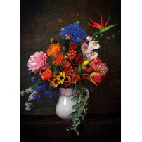 Carte postale - Bouquet sur fond sombre