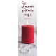 Signet - Bougie rouge sur fond blanc