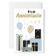 Carte double Anniversaire : Cadeaux et ballons bleus