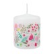 Petite bougie motif "Fleurs"