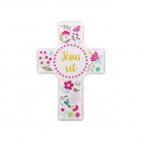 Magnet motif floral "Croix"