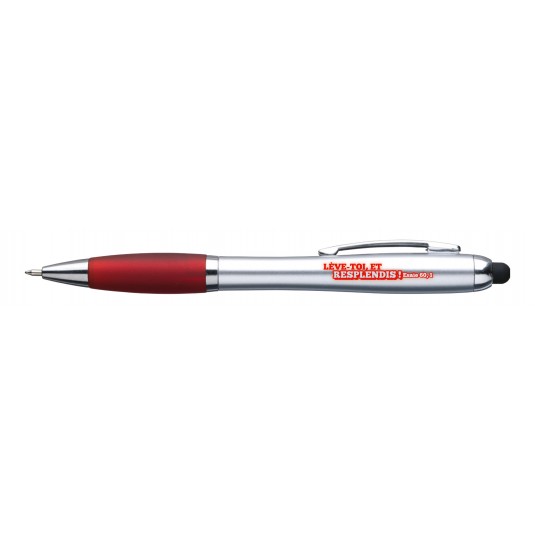 Stylo à bille et lumière LED - rouge