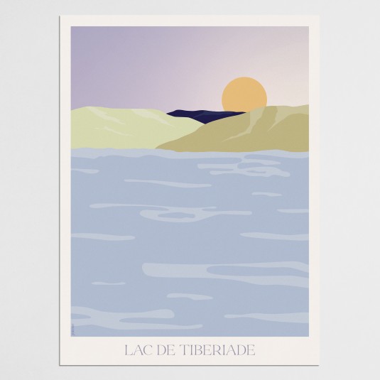 Poster 30x40 Tibériade - Le Lac sans cadre