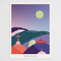 Poster 30x40 Jérusalem - Vue sur clochers