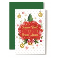 CARNET FA : JNBA Sapin,clochettes, boules dor&eacute;es