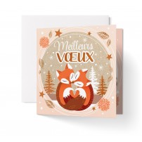 CARNET CARRE  FA : MV Couple de renards