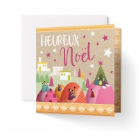 CARNET CARRE  FA : HN Village et cr&egrave;che dessin&eacute;s