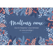 CARTE FA : Branches dessinées sur fond bleu