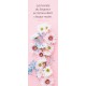 Signet Bouquet de fleurs blanches sur fond rose