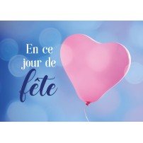 CARTE FLASH: Ballon en forme de cœur dans le ciel