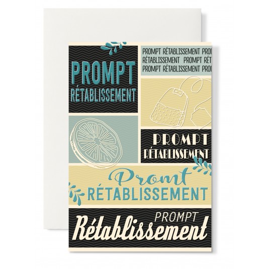 Carte Double Sachet de tisane rétablissement