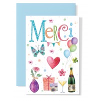 CARNET DIV : Coeurs ,ballons cadeaux merci