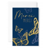 CARNET DIV : Papillons dor&eacute;s merci
