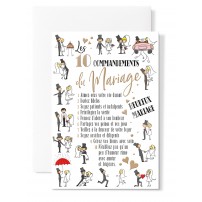 CARNET HM : Commandements de mariage coeurs dor&eacute;s