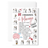 CARNET HM : Commandements de mariage coeurs rouges