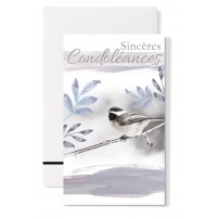 CARNET SC : Oiseau sur une branche fond bleu