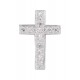 Pendentif croix en argent et cristaux Zirconium