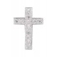 Pendentif croix en argent et cristaux Zirconium