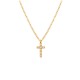 Collier mini croix en acier inoxydable