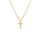 Collier avec pendentif mini croix en acier inoxydable