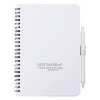 Carnet de note blanc,surface antibacterienne et stylo