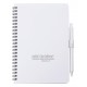 Carnet de note blanc, surface antibactérienne et stylo