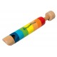 Flûte à piston en bois Arc-en-ciel, notes de musique et ichtus
