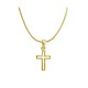 Collier avec pendentif croix ajourée  plaqué or
