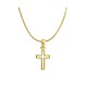 Collier avec pendentif croix ajourée  plaqué or