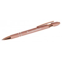 Stylo à bille rose gold métallique avec texte