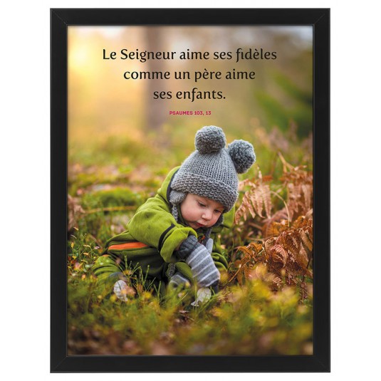 Cadre poster : Enfant jouant dans la nature en automne