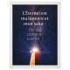 Cadre poster : Phare éclairant la nuit étoilée